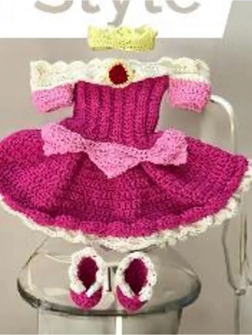 Handmade Sleeping Beauty Crochet Princess Costume